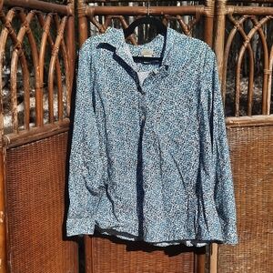 L.L.Bean Floral Button Down Shirt